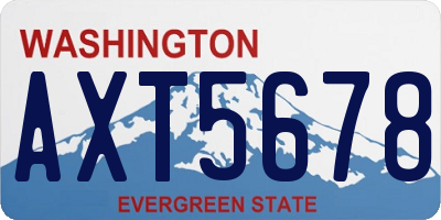 WA license plate AXT5678