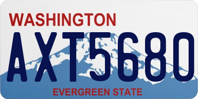 WA license plate AXT5680