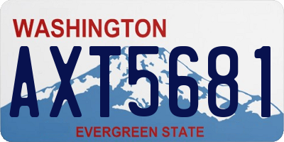 WA license plate AXT5681
