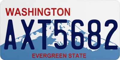WA license plate AXT5682