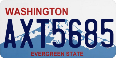 WA license plate AXT5685