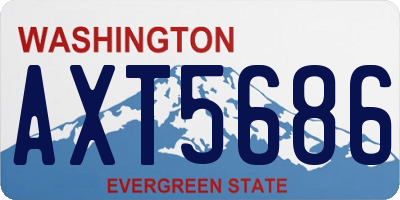 WA license plate AXT5686