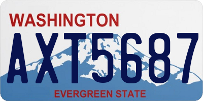 WA license plate AXT5687