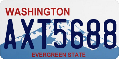 WA license plate AXT5688