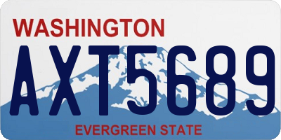 WA license plate AXT5689