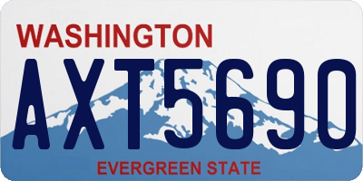 WA license plate AXT5690
