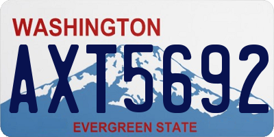 WA license plate AXT5692