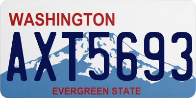 WA license plate AXT5693