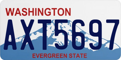 WA license plate AXT5697