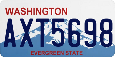 WA license plate AXT5698
