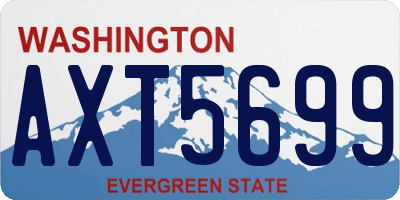 WA license plate AXT5699