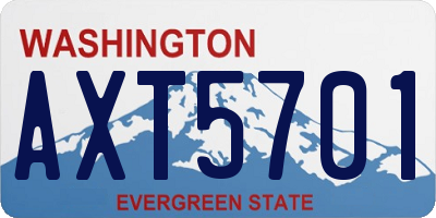 WA license plate AXT5701
