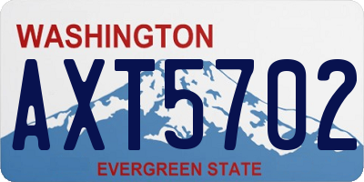 WA license plate AXT5702