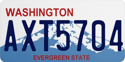 WA license plate AXT5704