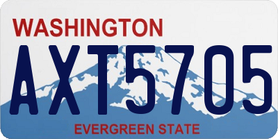 WA license plate AXT5705
