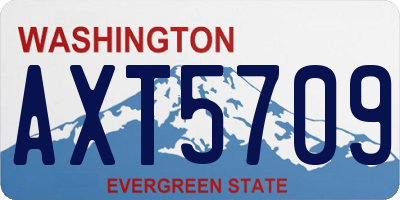 WA license plate AXT5709