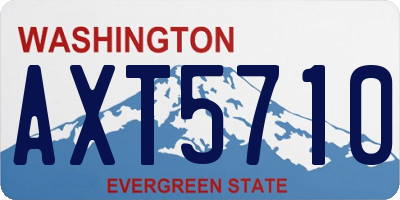 WA license plate AXT5710