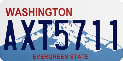 WA license plate AXT5711