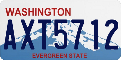 WA license plate AXT5712
