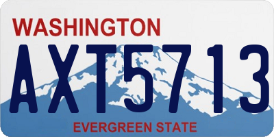 WA license plate AXT5713