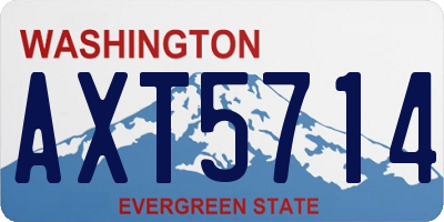 WA license plate AXT5714