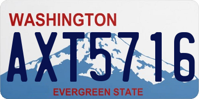 WA license plate AXT5716