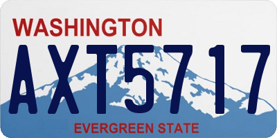 WA license plate AXT5717