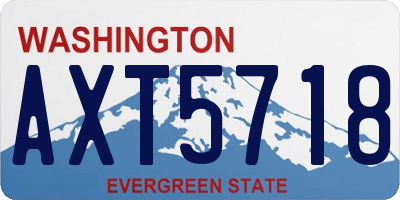 WA license plate AXT5718