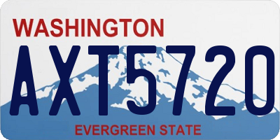 WA license plate AXT5720