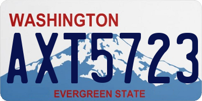 WA license plate AXT5723