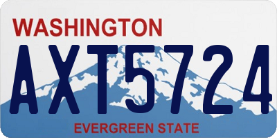 WA license plate AXT5724