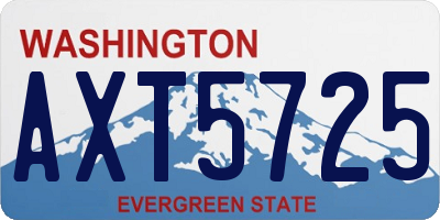 WA license plate AXT5725