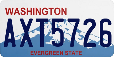 WA license plate AXT5726
