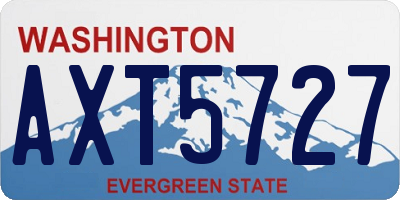 WA license plate AXT5727