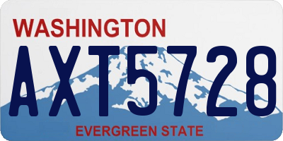 WA license plate AXT5728
