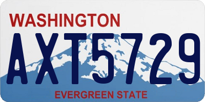 WA license plate AXT5729