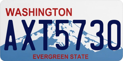 WA license plate AXT5730