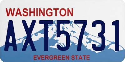WA license plate AXT5731