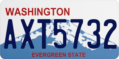 WA license plate AXT5732