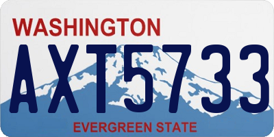WA license plate AXT5733
