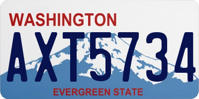 WA license plate AXT5734