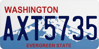 WA license plate AXT5735