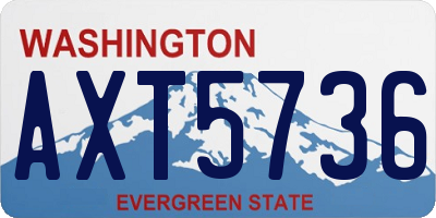 WA license plate AXT5736