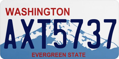 WA license plate AXT5737