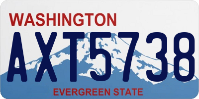 WA license plate AXT5738