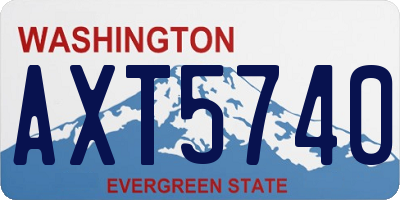 WA license plate AXT5740