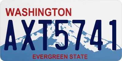 WA license plate AXT5741