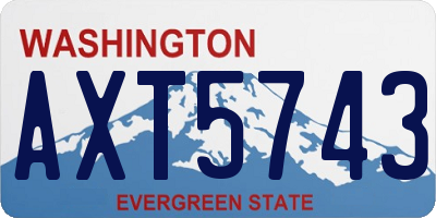 WA license plate AXT5743