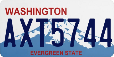 WA license plate AXT5744