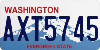 WA license plate AXT5745